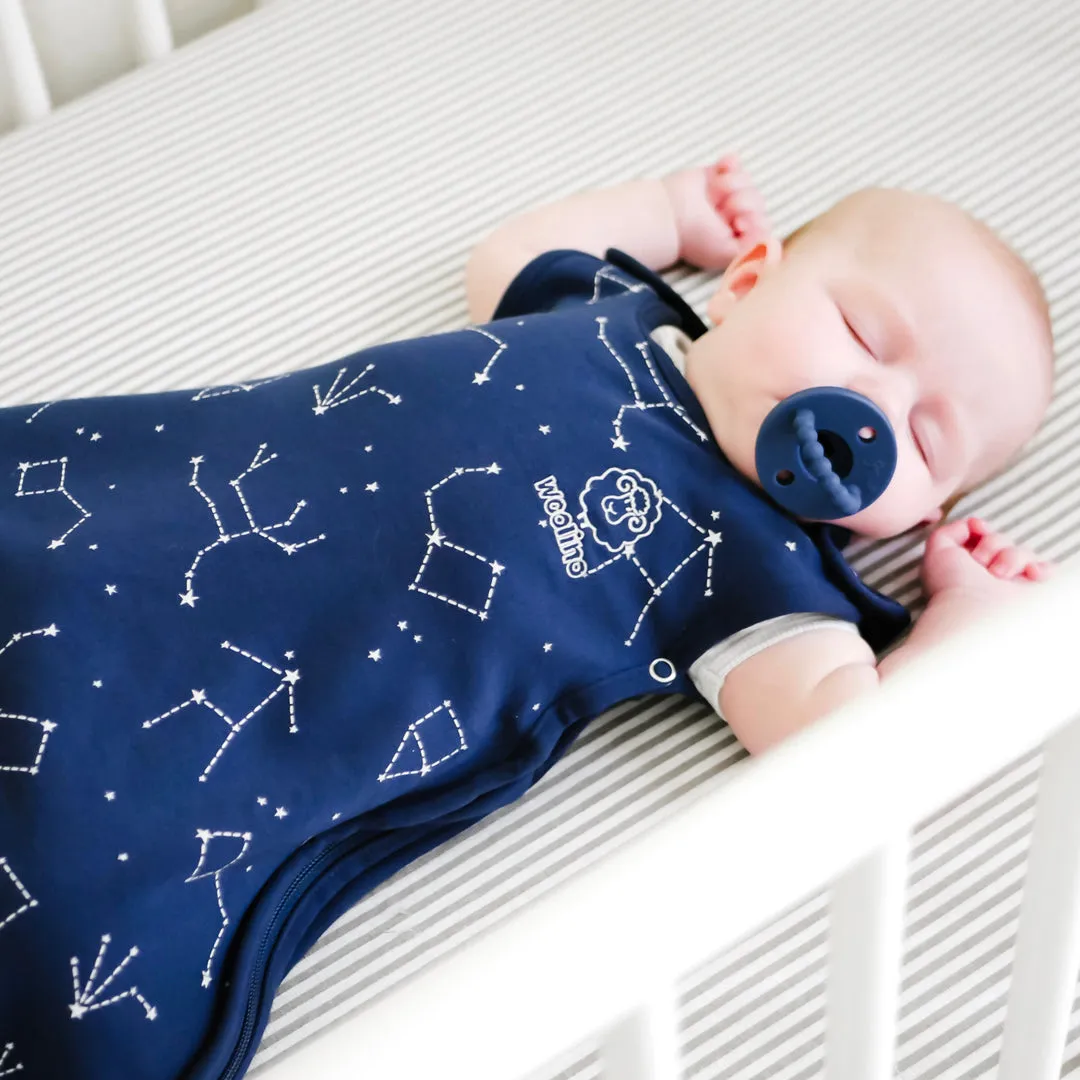 4 Season Ultimate Baby Sleep Bag, Merino Wool & Organic Cotton, 2 Months - 2 Years, Night Sky