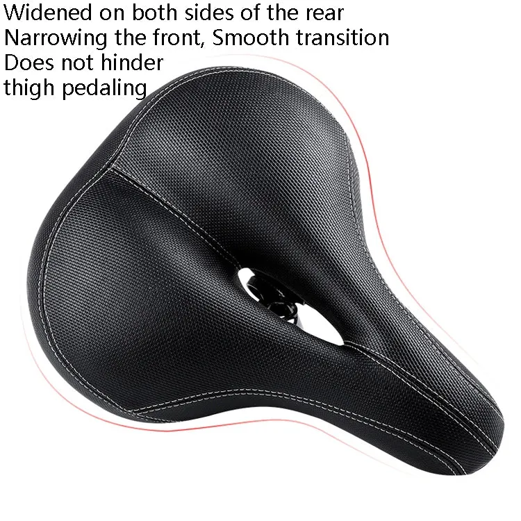 Bicycle Seat With Taillights With Light Mountain Bike Bicycle Saddle Seat Cushion(Black)