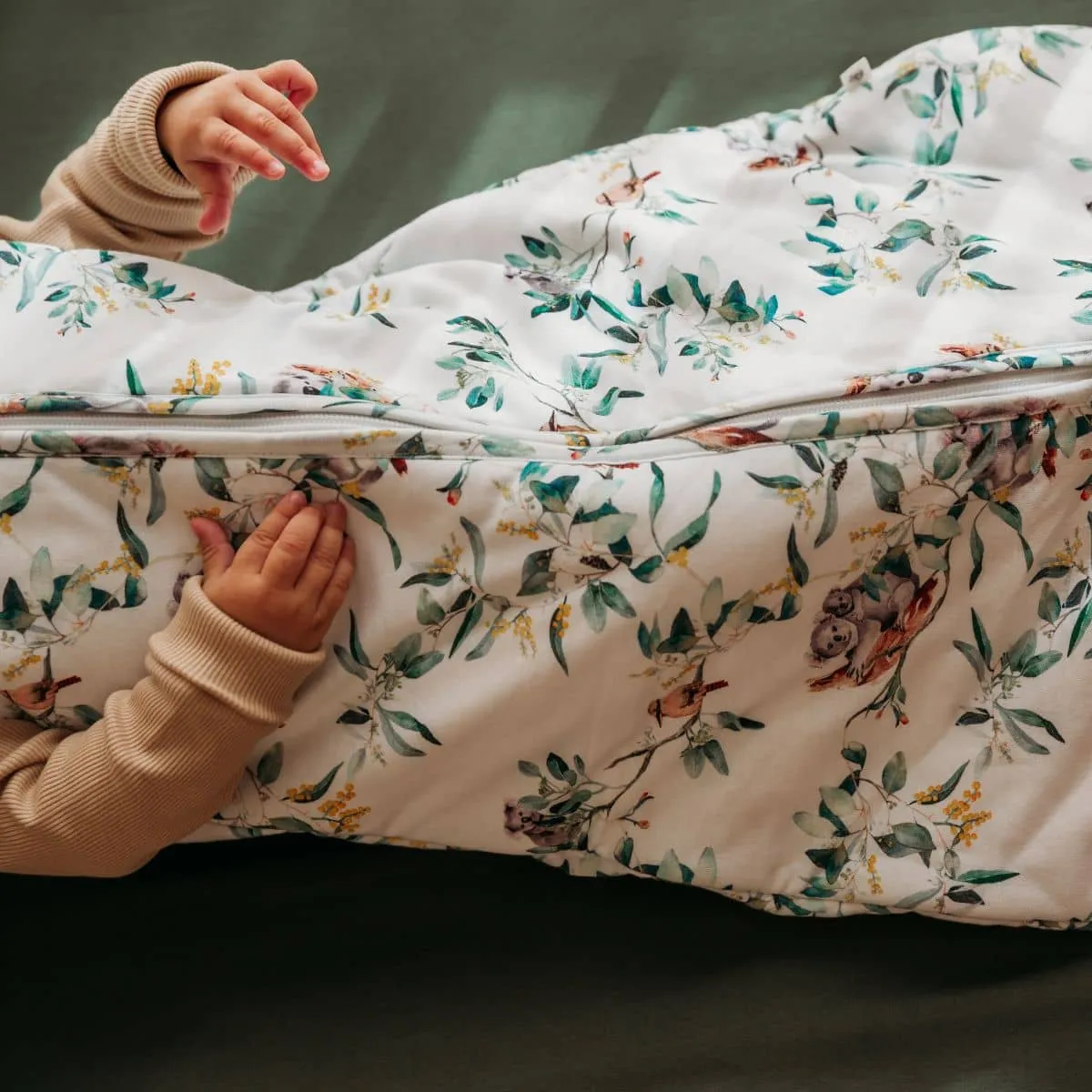 Snuggle Hunny Organic Jersey Sleeping Bag 2.5 TOG - Eucalypt