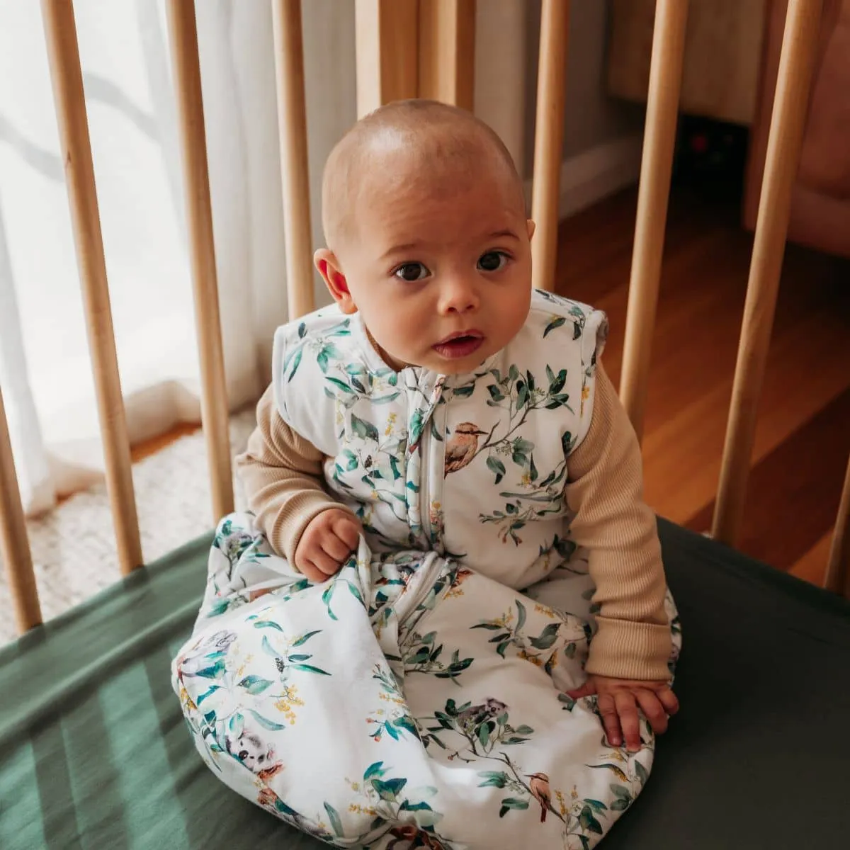 Snuggle Hunny Organic Jersey Sleeping Bag 2.5 TOG - Eucalypt